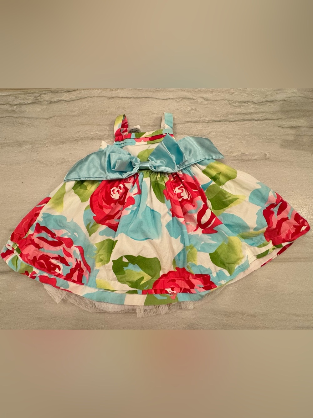 Holiday Editions Girls Floral Dress in Red, Blue, Green, White